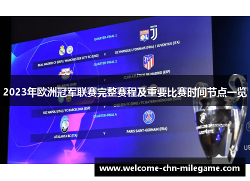 2023年欧洲冠军联赛完整赛程及重要比赛时间节点一览